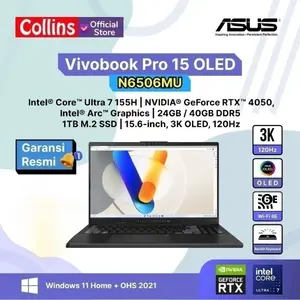 ASUS Vivobook Pro 15 OLED N6506MU Ultra 7-155H 1TB RTX4050 15.6" 3K 120Hz W11 OHS