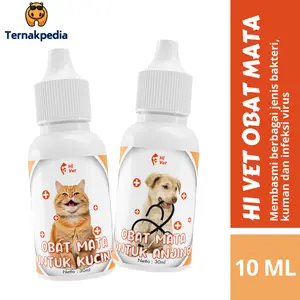 Tetes Mata Anabul - HI VET  Tetes Mata 10 ml - Tetes Mata Untuk Kucing Original - HI VET
