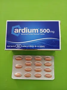 Ardium Suplemen Antioksidan Obat Wasir & Varises 500mg Tablet Herbal Meringankan Gangguan Peredaran Darah