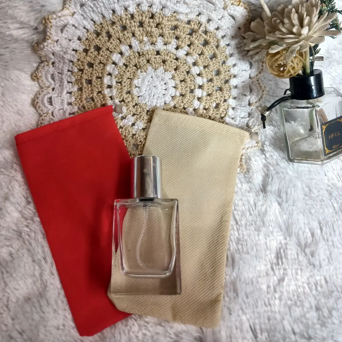 kantong/pouch serut souvenir uk. 7x13cm