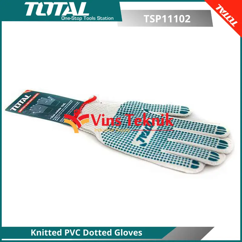 Anti Selip Knitted PVC Dotted Gloves Sarung Tangan TOTAL TSP11102 2