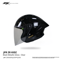 Gambar Helm Half Face Anak Pria Wanita Harian Motor SNI Tebal Nyaman JPR ZR KIDZ Solid - Black Metallic - Visor Clear, M dari JPX HELMET Kab. Tangerang 1 Tokopedia