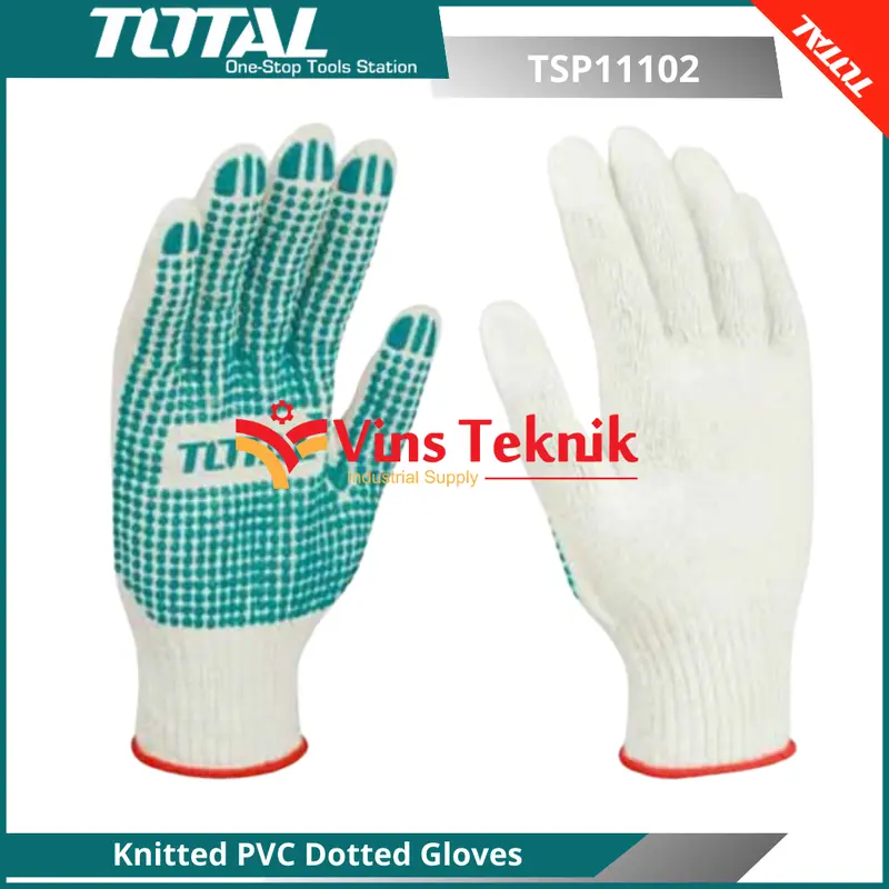 Anti Selip Knitted PVC Dotted Gloves Sarung Tangan TOTAL TSP11102 3