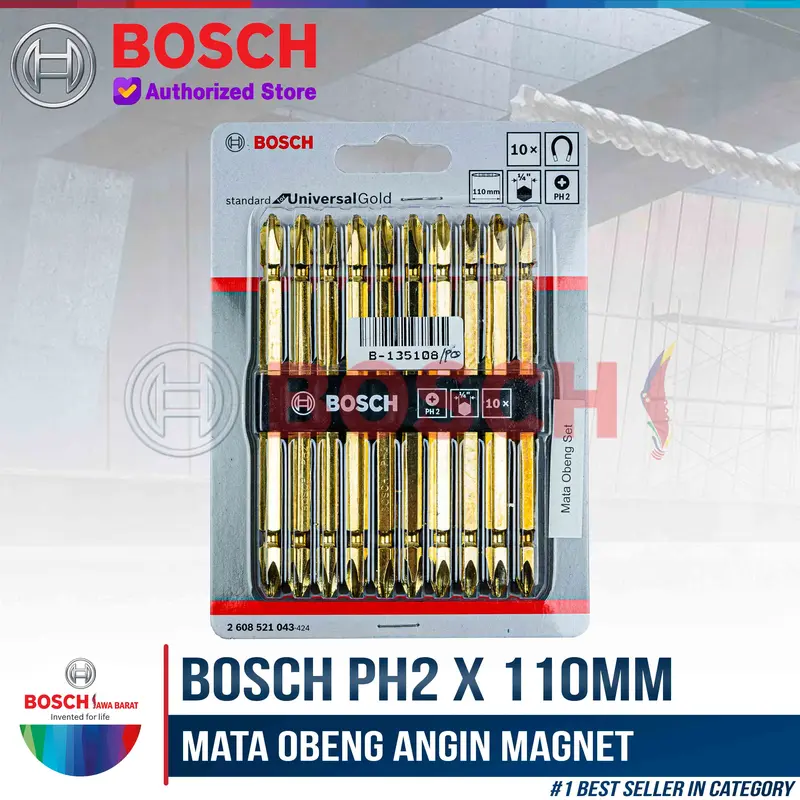 Bosch Screwdriver Magnetic PH 2 x 110 MM Mata Obeng Angin Magnet 1 PCS 4