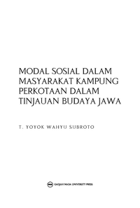 Gambar Buku Modal Sosial dalam Masyarakat Kampung Perkotaan dalam Tinjauan Budaya Jawa dari UGM PRESS Kab. Sleman 4 Tokopedia