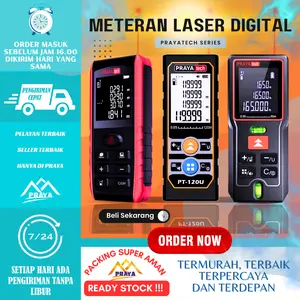 BARU !!! PRAYATECH METERAN LASER DISTANCE METER 40M 60M 80M 100M 120M