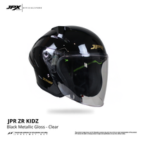 Gambar Helm Half Face Anak Pria Wanita Harian Motor SNI Tebal Nyaman JPR ZR KIDZ Solid - Black Metallic - Visor Clear, M dari JPX HELMET Kab. Tangerang 4 Tokopedia