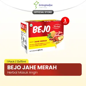Bejo Jahe Merah Sachet 1 Pack (12 Sachet) - Meredakan Masuk Angin Meriang Mual