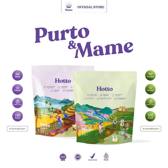 Gambar Sereal Hotto Purto Mame Pouch 1 Pouch 12 16 sachet Official Store Multigrain with edamame purple potato Hoto oat - purto1pouch 16s dari Suplementory Kota Depok Tokopedia