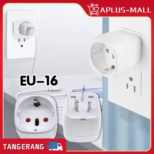 Colokan Cina Australia EU Ke AU China Colokan 2 Ke Kaki 3 Kualitas Tinggi Converter Colokan 2 Ke 3