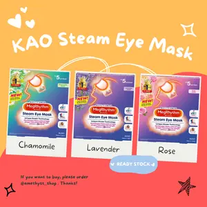 [KAO] MegRhythm Masker Mata Steam Eye Mask Chamomile, Lavender, Rose Isi 5 Sheet