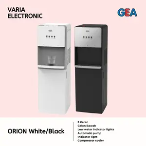 Dispenser Galon Bawah GEA ORION White / Black 3 Keran Compressor Cooling