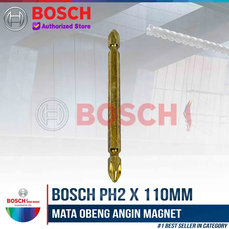 Bosch Screwdriver Magnetic PH 2 x 110 MM Mata Obeng Angin Magnet 1 PCS 3