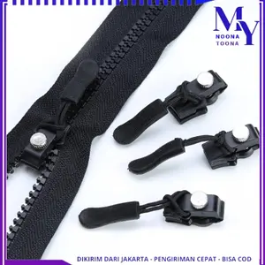 MYNOONA (COD) Resleting Pengganti Zipper Penarik Ritsleting Dapat Dilepas Kepala Resleting