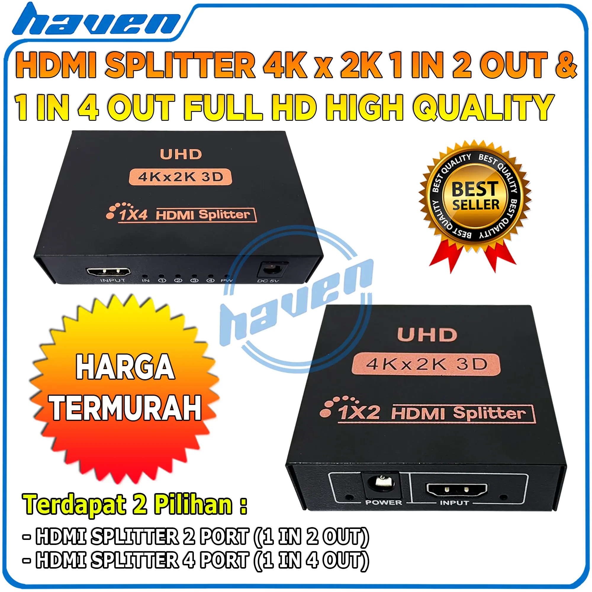 HDMI Splitter 4 Port 1 In 4 Out Splitter Repeater HDMI Amplifier