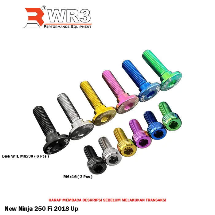 Gambar Baut Titanium WR3 Footstep Ori Depan ZX25R Ninja 250 FI H2 150RR Z800 Z1000 ER6 / CBR 600 / R25 - ZX25R, Hitam dari WR3 Kota Administrasi Jakarta Barat 3 Tokopedia