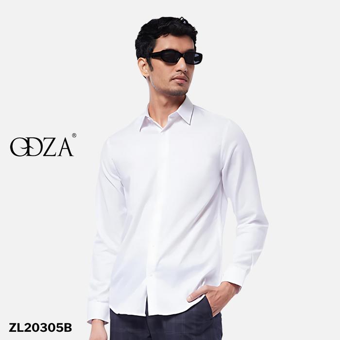 Gambar Odza Classic Kemeja Polos Basic Putih Color Slim Fit Formal Katun Nyaman Panjang Pria dari Odza Classic Kota Administrasi Jakarta Barat Tokopedia