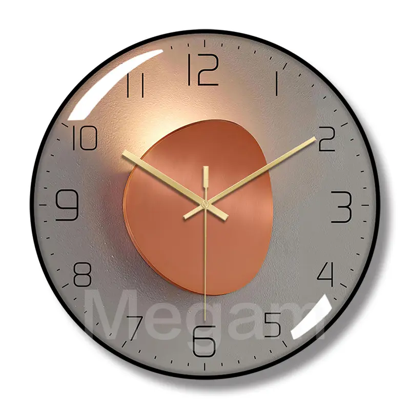 MEGAM Jam Dinding Design Bulat Aesthetic Jam Tembok Minimalis Silent Movemoent Jam Dekorasi HJD101 8