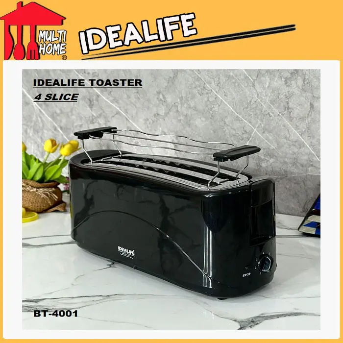Idealife Toaster BT-4001 / Pemanggang Roti 4 Slice Idealife BT4001