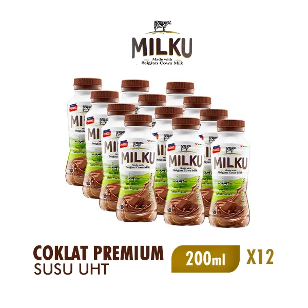 Milku Susu UHT Rasa Cokelat 200ml x 12 pcs