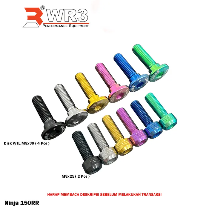 Gambar Baut Titanium WR3 Footstep Ori Depan ZX25R Ninja 250 FI H2 150RR Z800 Z1000 ER6 / CBR 600 / R25 - ZX25R, Hitam dari WR3 Kota Administrasi Jakarta Barat 5 Tokopedia
