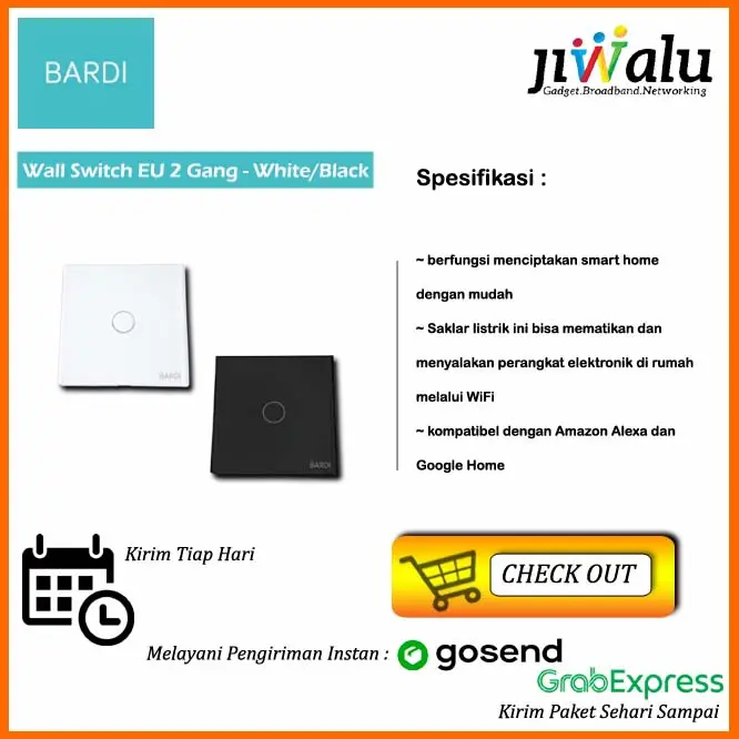 BARDI Smart Home Wall Switch EU 2 Gang