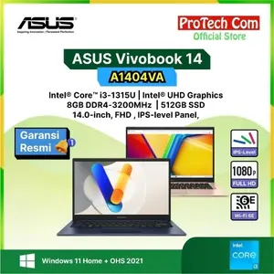 ASUS VIVOBOOK 14 A1404VA I3-1315U 8GB 256GB/512GB 14" FHD W11 OHS