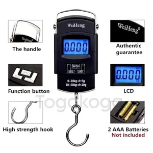 Timbangan Gantung Digital Portable Scale Weihena WH-A08 Timbangan Ikan Laundry Ekspedisi