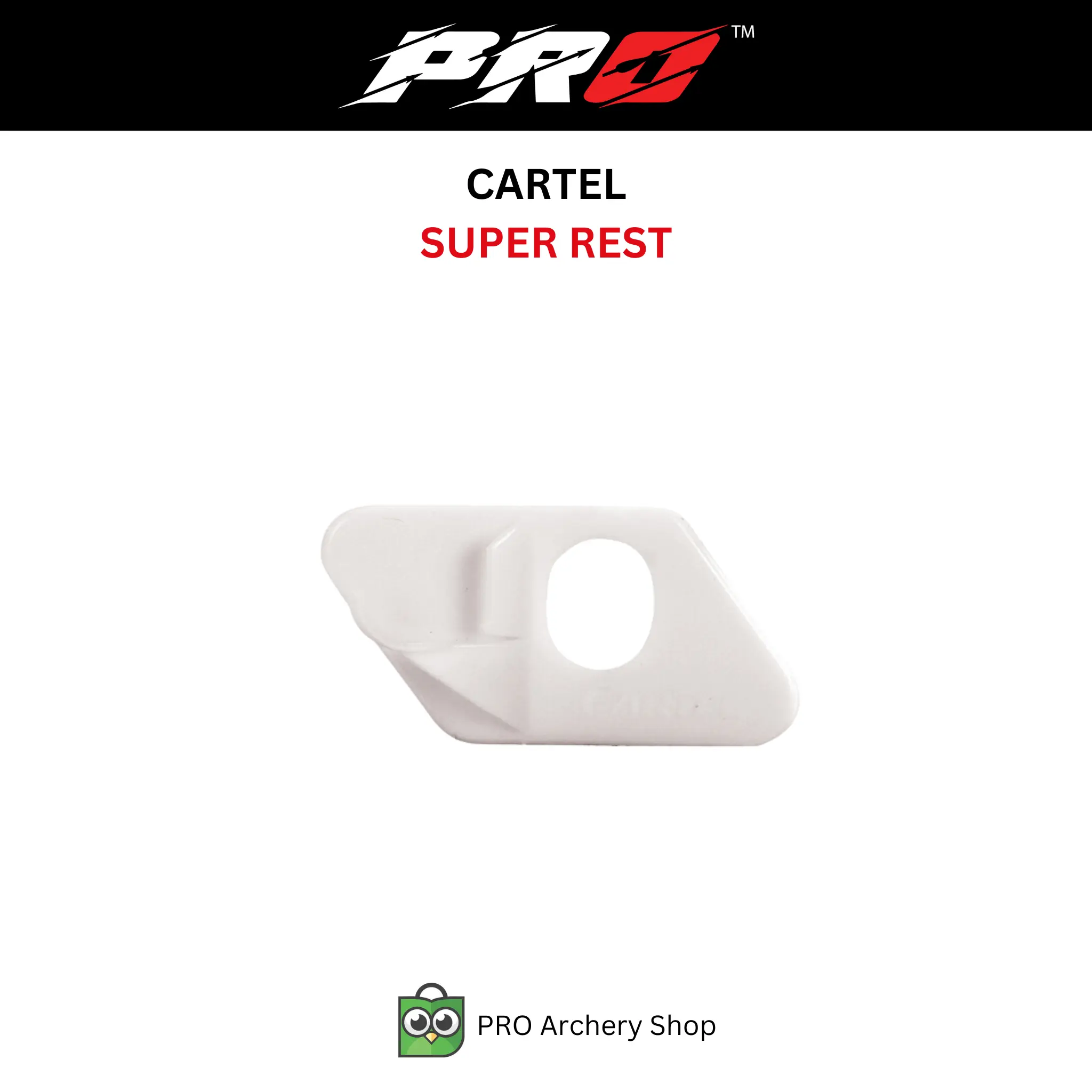 ARROW REST CARTEL SUPER REST - ARROW REST BUSUR PANAHAN RECURVE / WOODEN / KAYU / STANDAR / NASIONAL - REST PUTIH