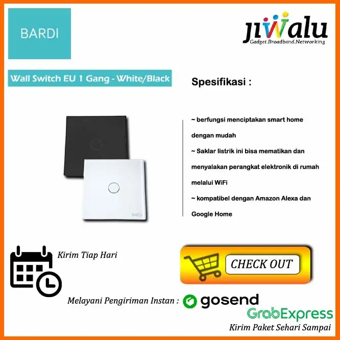BARDI Smart WiFi Wall Switch EU 1 Gang