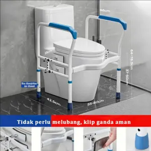 Alat Bantu Berdiri Toilet Pegangan toilet Untuk  lansia yang dapat disesuaikan panjangnya