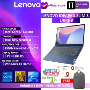 LENOVO IDEAPAD SLIM 3i 14 I7 13620H 16GB 512GB W11+OHS+M365B 14.0WUXGA IPS 2YPREM+2ADP