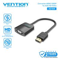Gambar Vention ADAPTOR Converter HDMI to VGA 1080p @60Hz FULL HD ACR 42154 - 42154 dari Vention Authorized Medan Kota Medan 1 Tokopedia
