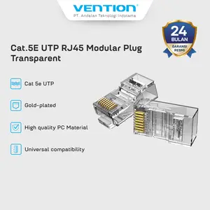 Vention Conector LAN RJ45 UTP Cat5 Cat5E Fast Ethernet Network - IDB