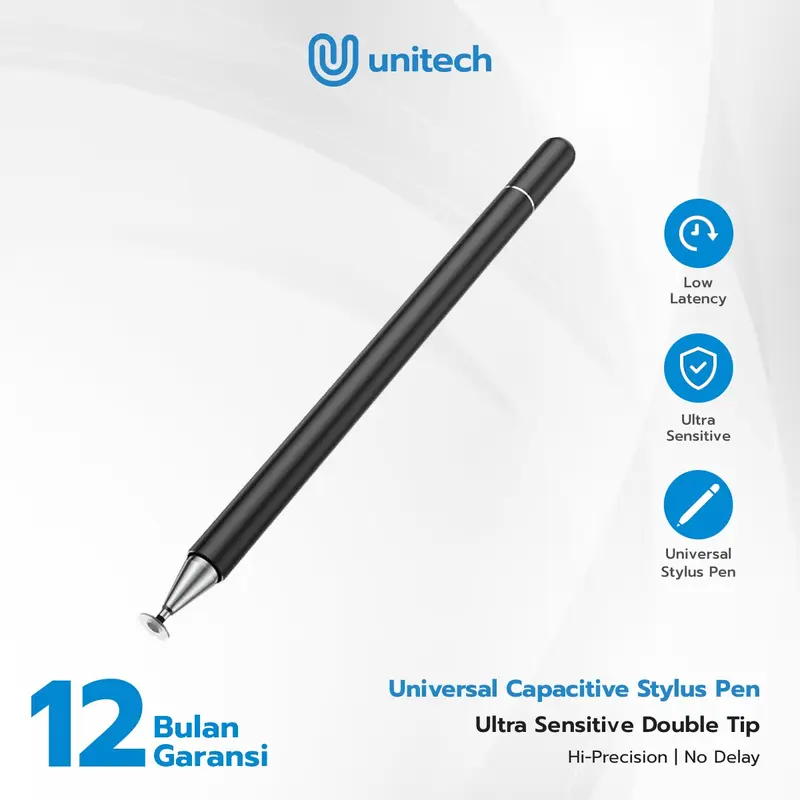 Unitech Stylus Pen Universal 2 in 1 Capacitive Touch for Mobile Tablet IOS Android Phone 0