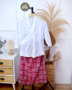 Stelan kebaya anak putih merah/sekolah TK SD Setelan Fashion