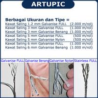 Gambar Kawat Seling 3 mm Kawat Selling Sling Baja Galvanise Wire Rope 3mm dari Artupic Peralatan Peternakan Kota Tangerang Selatan 4 Tokopedia