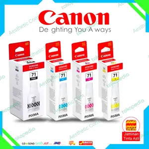 TINTA CANON GL-71 ORIGINAL BK/C/Y/M 1SET FOR G2060 G3020 G3021 G3060