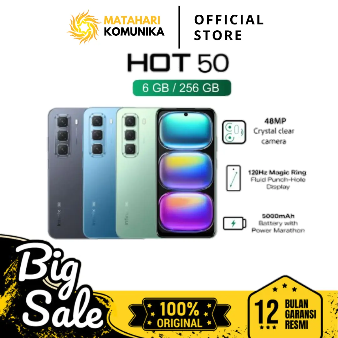 infinix hot 50 4g 6/256GB Garansi Resmi Indonesia