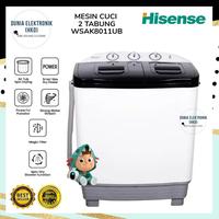 Gambar mesin cuci hisense wsak8011ub mesin cuci 2 tabung 8 kg mesin cuci twin tub HISENSE WSAK8011UB dari Dunia Elektronik Mall Kota Bekasi 1 Tokopedia