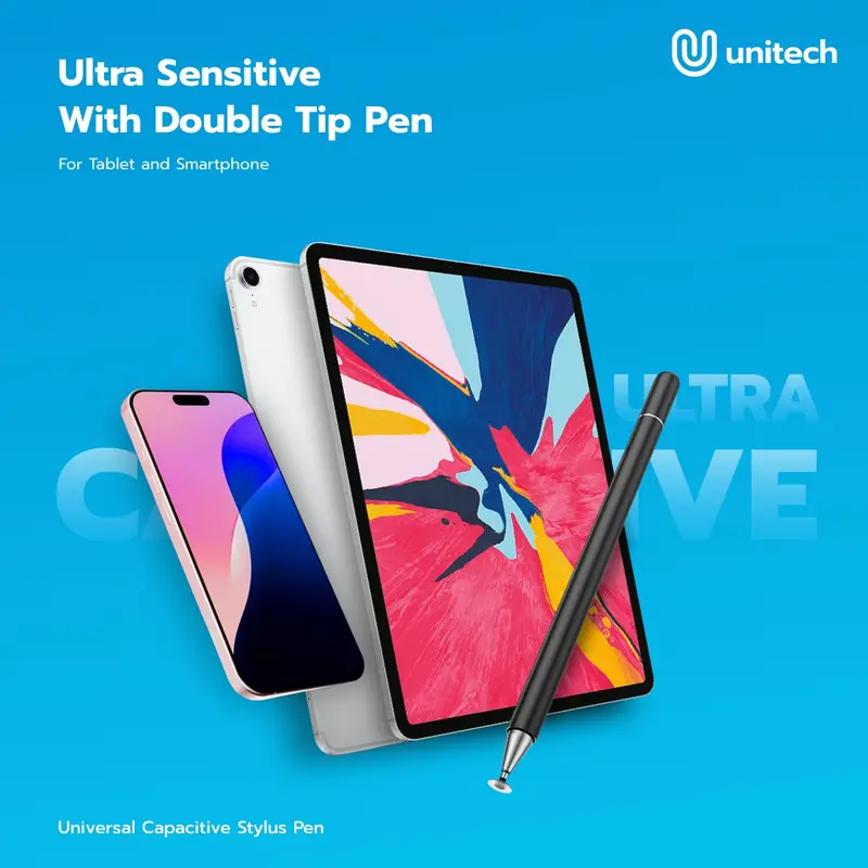 Unitech Stylus Pen Universal 2 in 1 Capacitive Touch for Mobile Tablet IOS Android Phone 4