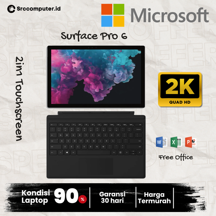 Jual Microsoft Surface Pro 5 8GB RAM 256GB SSD Core i5-7300U 2.7
