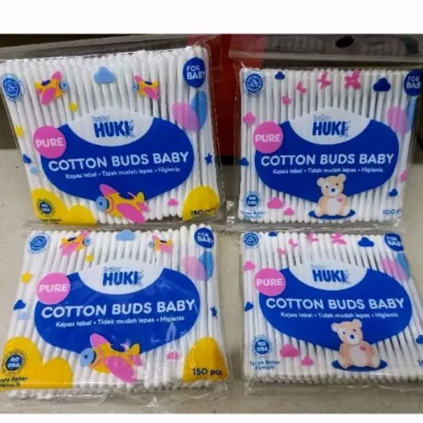 Huki Cotton Bud Plastik Baby/Dewasa