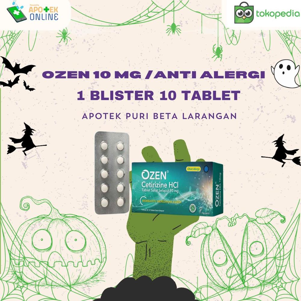 OZEN 10 MG BLISTER 10 TABLET/CETIRIZINE/ANTI HISTAMINE/ANTI ALERGI