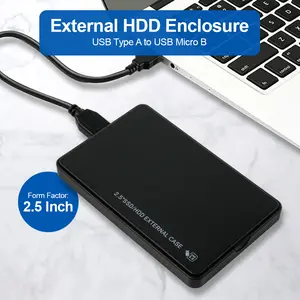 HDD External Case Enclosure USB Type A to USB Micro B Superspeed