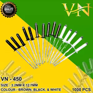 Paku Rivet VN CLASS RIVET VN 450 size 3.2mm x 12.7mm - 1000pcs WARNA