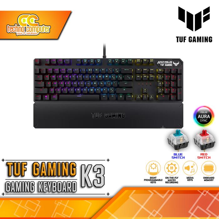 Gambar ASUS RA05 TUF Gaming K3 Mechanical Switch - Gaming Keyboard dari Techno Computer Bali Kota Denpasar Tokopedia