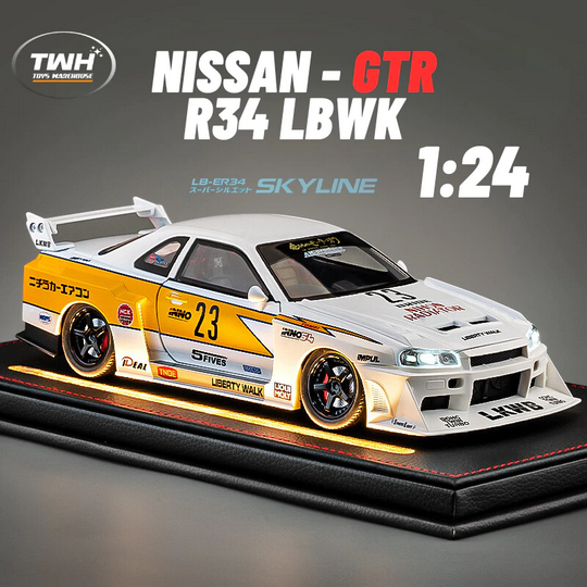 Jual DIECAST LB-R34 SUPER SILHOUETTE SKYLINE LBWK SKALA 1:24 KOLEKSI ...
