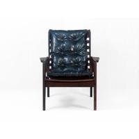 Gambar Lounge Chair / Kursi Malas - DJALOU - Walnut - Doff Finish - Hitam dari kaisugih Kab. Bandung 3 Tokopedia