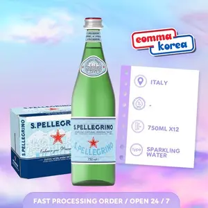 San Pellegrino Sparkling Mineral Water 750ml [ Dus isi 12 Botol ] JNE Cargo Termasuk Packing Kayu